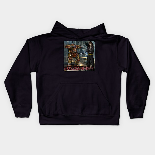 Razorfist and his Blackjack Kids Hoodie by Oswald's Oddities